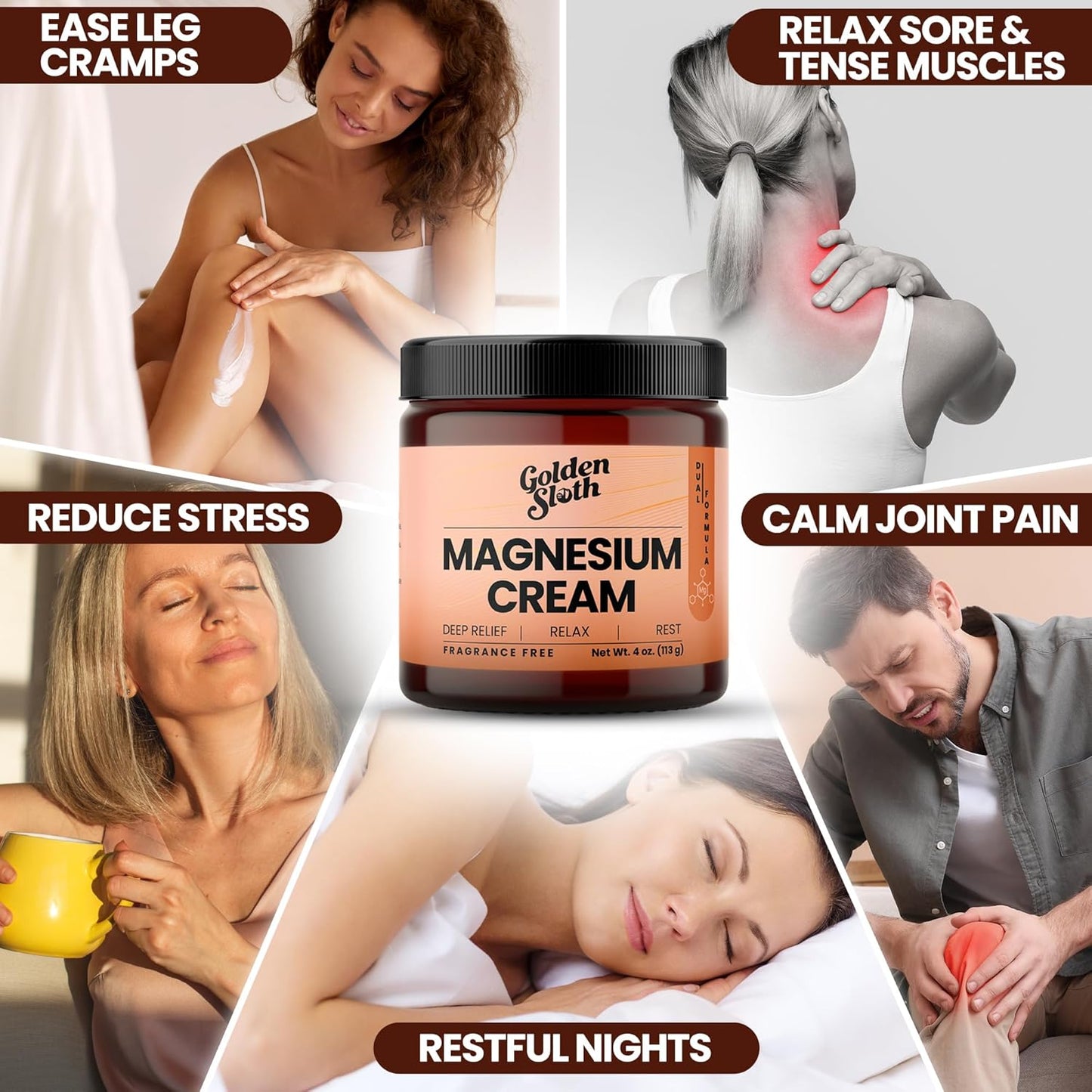 Golden Sloth Dual Magnesium Cream